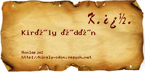 Király Ödön névjegykártya